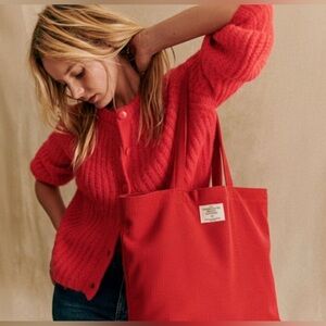 Sezane Vibrant Red Tote